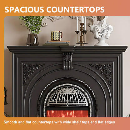 Aihm-Lon Retro Black Electric Fireplace Insert 39.37"-59.05"