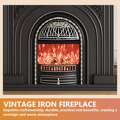 Aihm-Lon Retro Black Electric Fireplace Insert 39.37"-59.05"