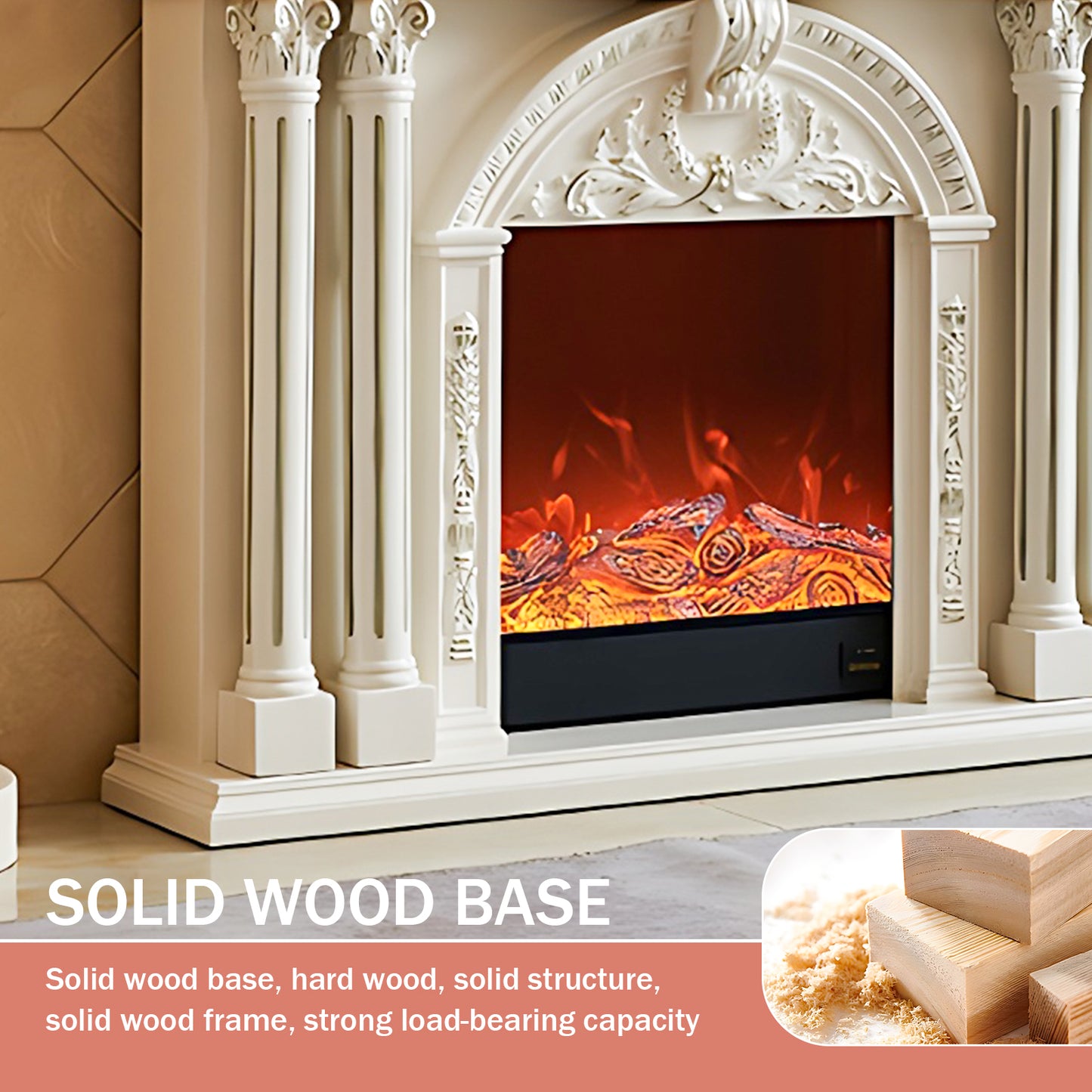 Aihm-Lon Freestanding Decorative Electric Fireplace 59"