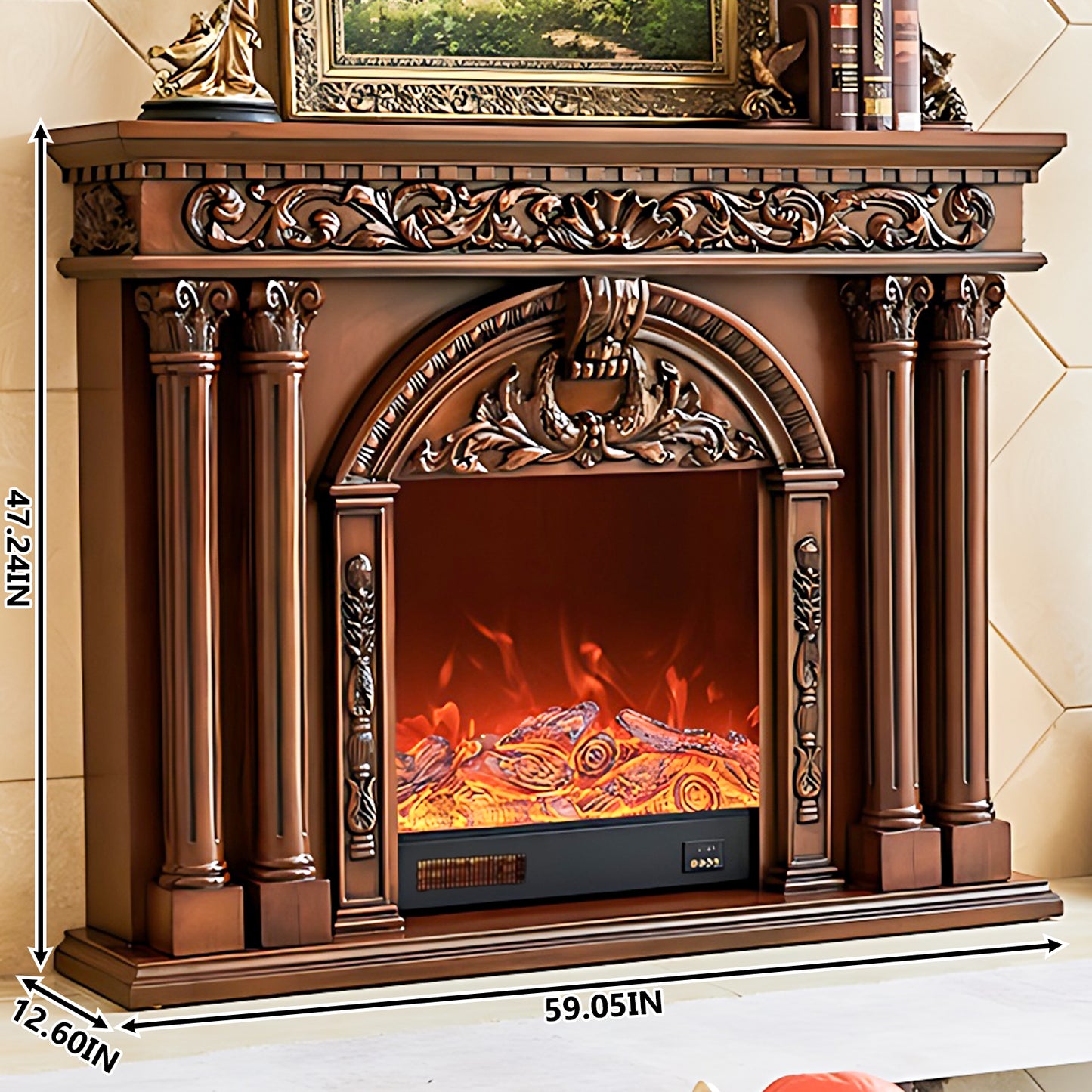 Aihm-Lon Freestanding Electric Fireplace Heater  31"