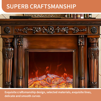 Aihm-Lon Freestanding Electric Fireplace with Decorative Inserts 59.05"