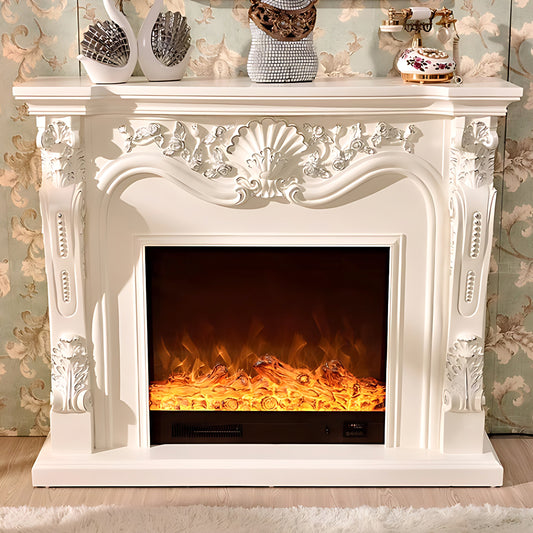 Aihm-Lon Electric Fireplace Mantel with Realistic Flame 51.18"-62.99"