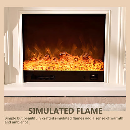 Aihm-Lon Electric Fireplace Mantel with Realistic Flame 51.18"-62.99"