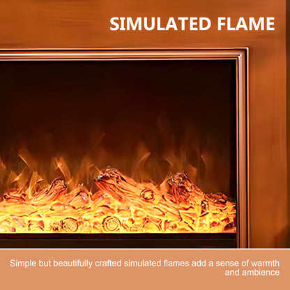 Aihm-Lon Retro Freestanding Electric Fireplaces with Realistic Flame 47.24"-59.05"