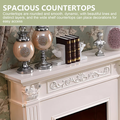 Aihm-Lon White Electric Fireplace Decorative Flame 47.24"