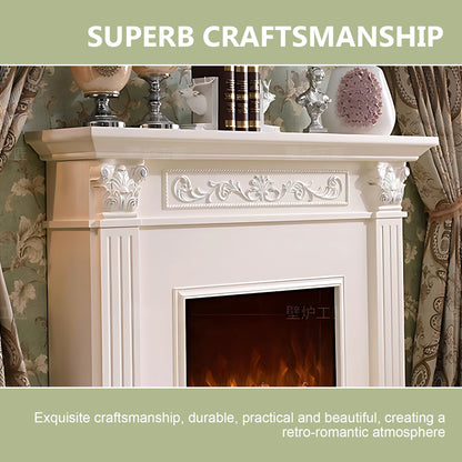 Aihm-Lon White Electric Fireplace Decorative Flame 47.24"