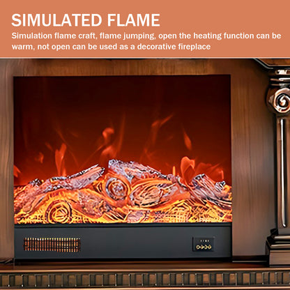 Aihm-Lon Modern Electric Fireplace Heater with Gold Design 59.05"