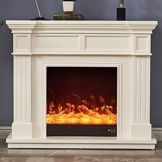 Aihm-Lon White Decorative Electric Fireplace Inserts with Fake Flame 47.24"-70.86"