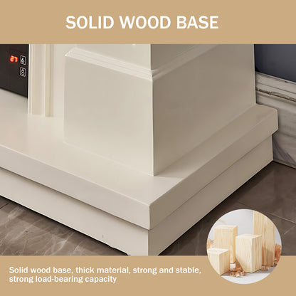 Aihm-Lon White Decorative Electric Fireplace Inserts with Fake Flame 47.24"-70.86"