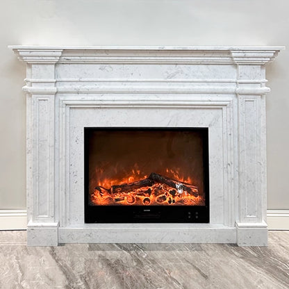 Aihm-Lon White Electric Fireplace with Decorative Inserts 51.18"-62.99"