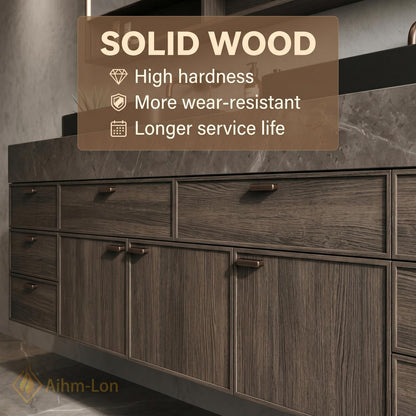 72''-96'' Double Bathroom Vanity with Sink Dark-Walnut Floating Grain Drawer Storage
