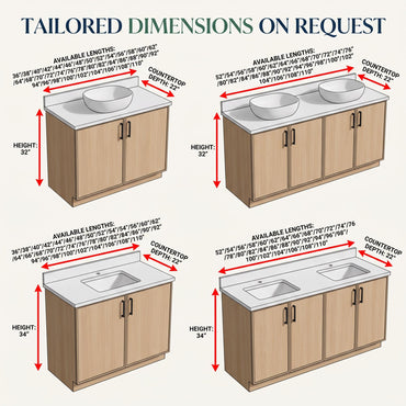 Double Sink Bathroom Vanity with Textured Cabinet Door