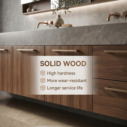 60''-96'' Modern Bathroom Vanity with Sink Floating Double Dark Walnut Finish Cabinet