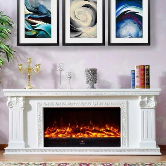 Aihm-Lon Electric Fireplace with Delicate and Complicated Pattern 71”