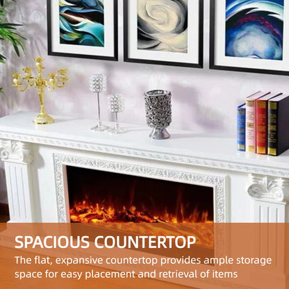 Aihm-Lon Electric Fireplace with Delicate and Complicated Pattern 71”