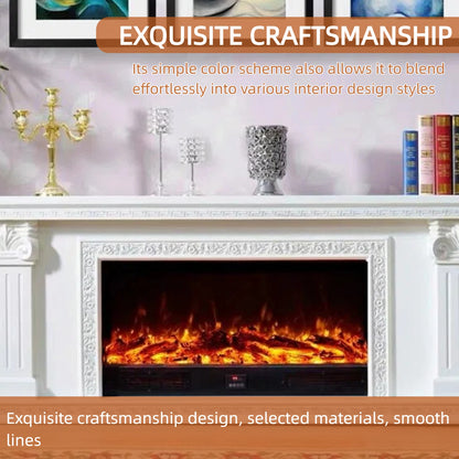 Aihm-Lon Electric Fireplace with Delicate and Complicated Pattern 71”