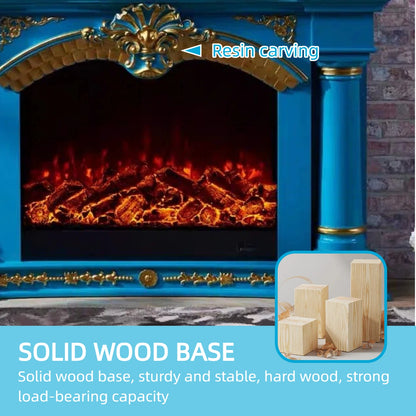 Aihm-Lon Electric Fireplace with Mantel Includes Vintage European Column 63”