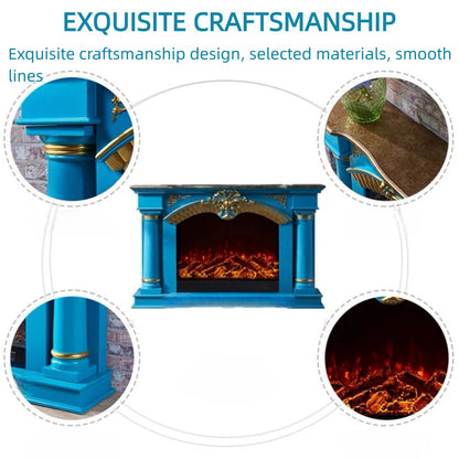 Aihm-Lon Electric Fireplace with Mantel Includes Vintage European Column 63”