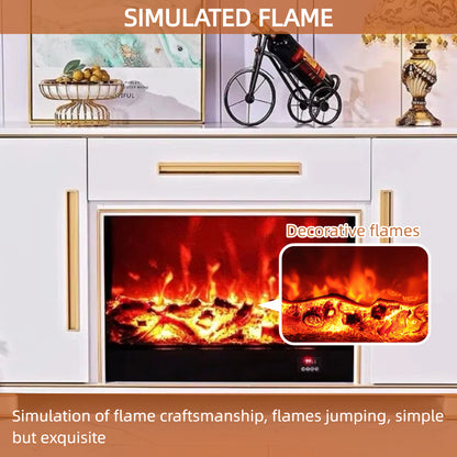 Aihm-Lon Modern Electric Fireplace Includes Storage Drawer 63”