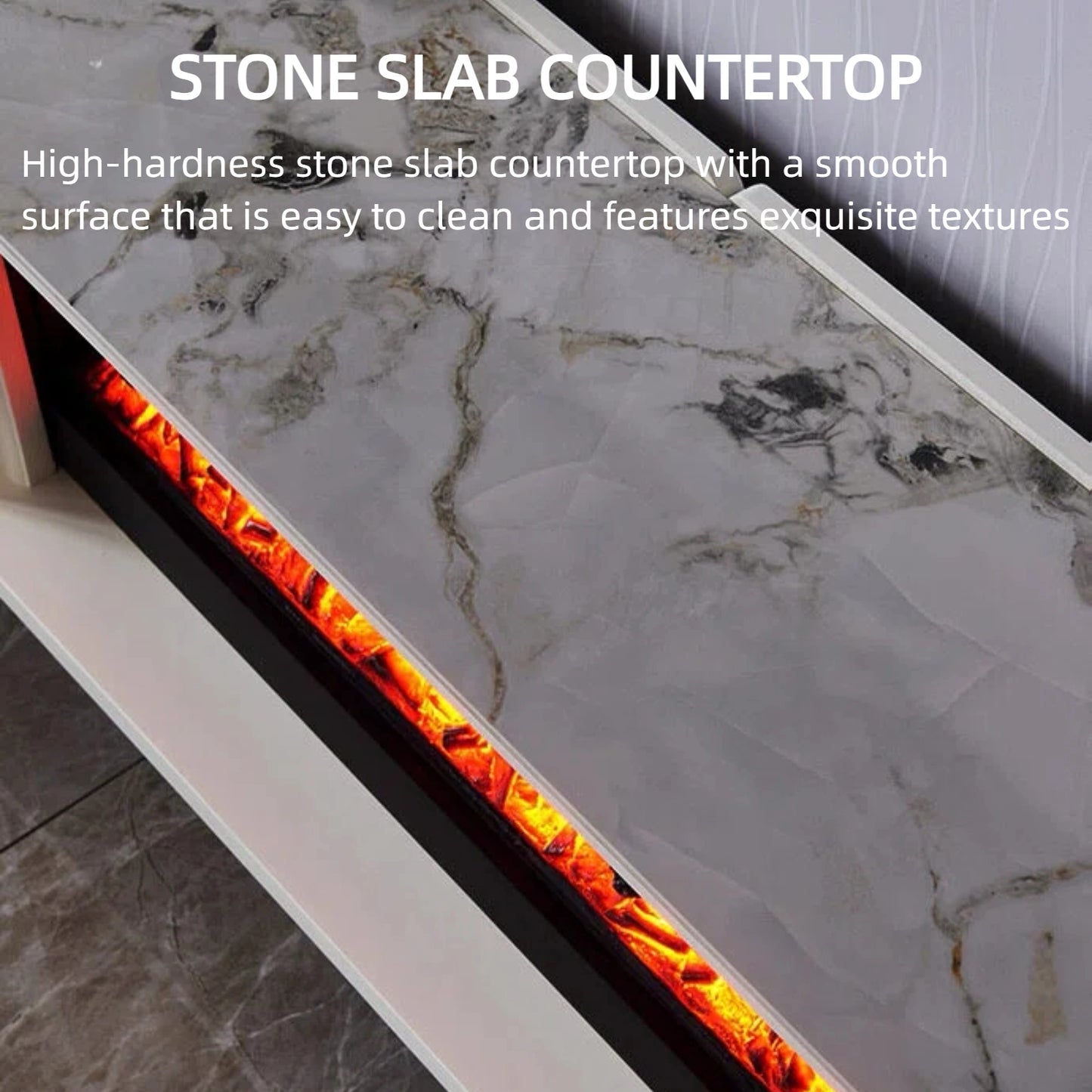 Aihm-Lon Modern Electric Fireplace Includes Exquisite Texture 79”