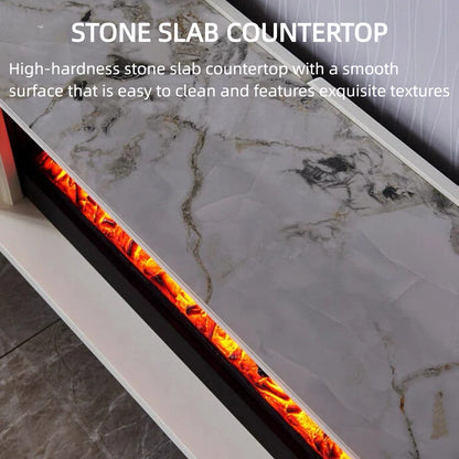 Aihm-Lon Modern Electric Fireplace Includes Exquisite Texture 79”