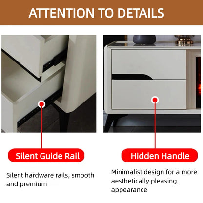 Aihm-Lon Modern Electric Fireplace Includes Exquisite Texture 79”