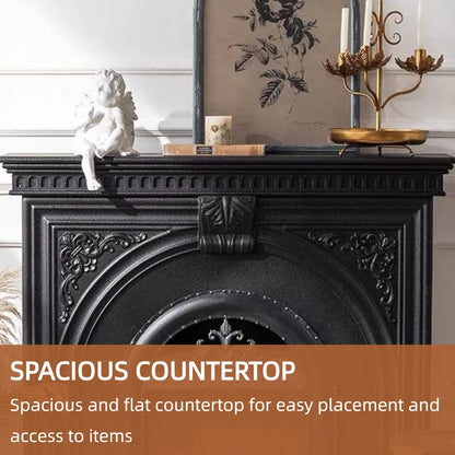 Aihm-Lon Freestanding Electric Fireplace Includes French Vintage Metal Cover 47”