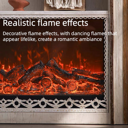 Aihm-Lon Vintage Electric Fireplace Includes French Wavy Border 47”