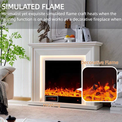 Aihm-Lon Tall Electric Fireplace with Modern Minimalist Design 47”-59”