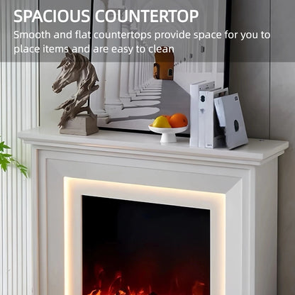 Aihm-Lon Tall Electric Fireplace with Modern Minimalist Design 47”-59”