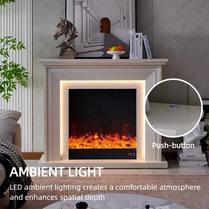 Aihm-Lon Tall Electric Fireplace Includes Modern Ambient Light 47”-59”
