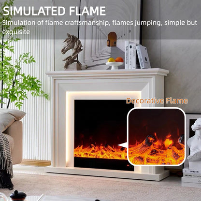 Aihm-Lon Tall Electric Fireplace Includes Modern Ambient Light 47”-59”