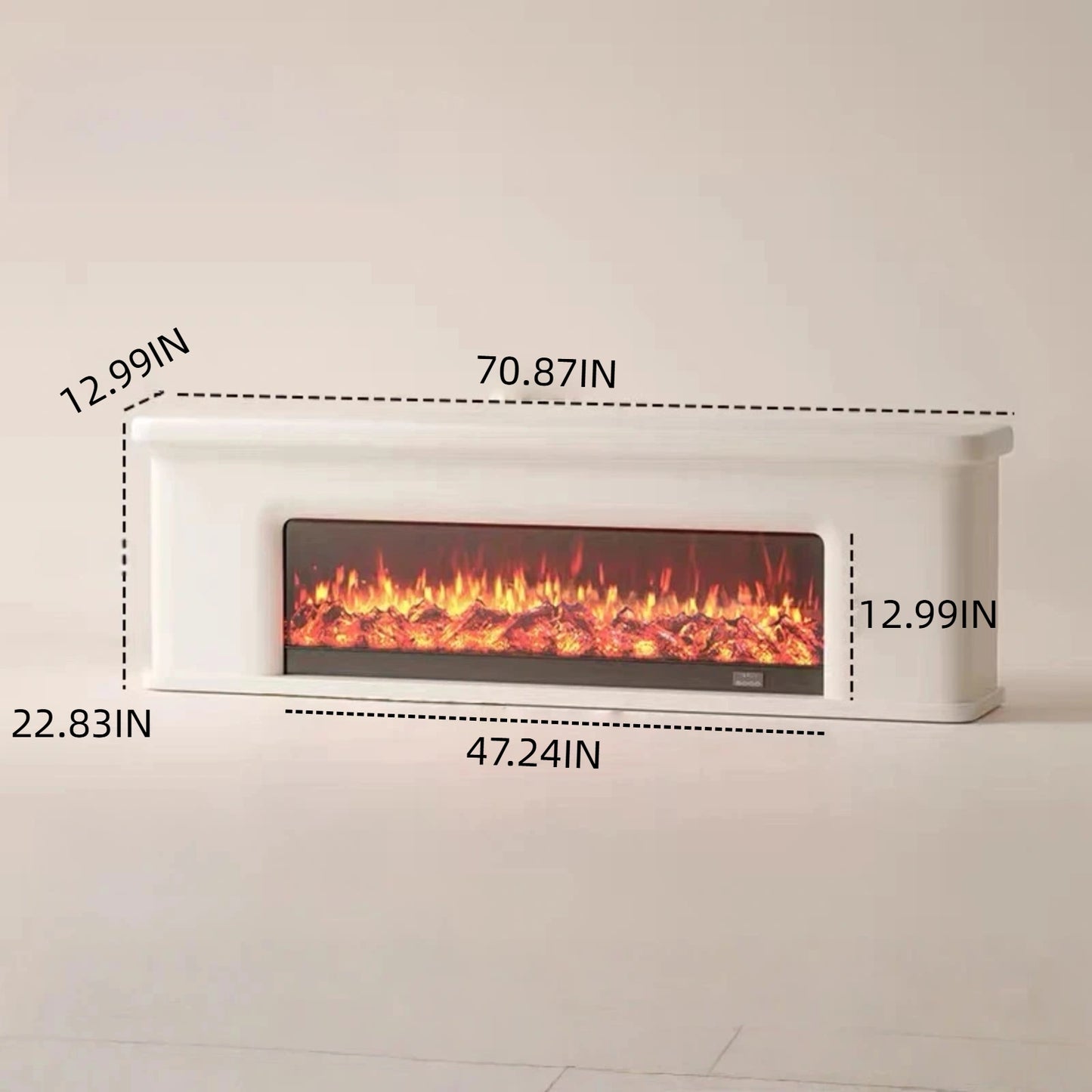 Aihm-Lon Simple Electric Fireplace Includes French Curved Edges 71”-83”