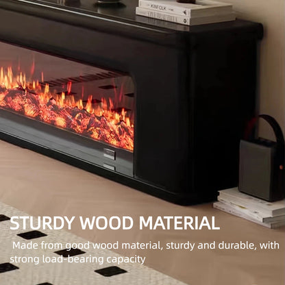 Aihm-Lon Simple Electric Fireplace Includes French Curved Edges 71”-83”