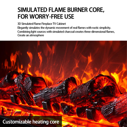 Aihm-Lon Freestanding Electric Fireplace Includes Grey Stripe Design 71”-79”