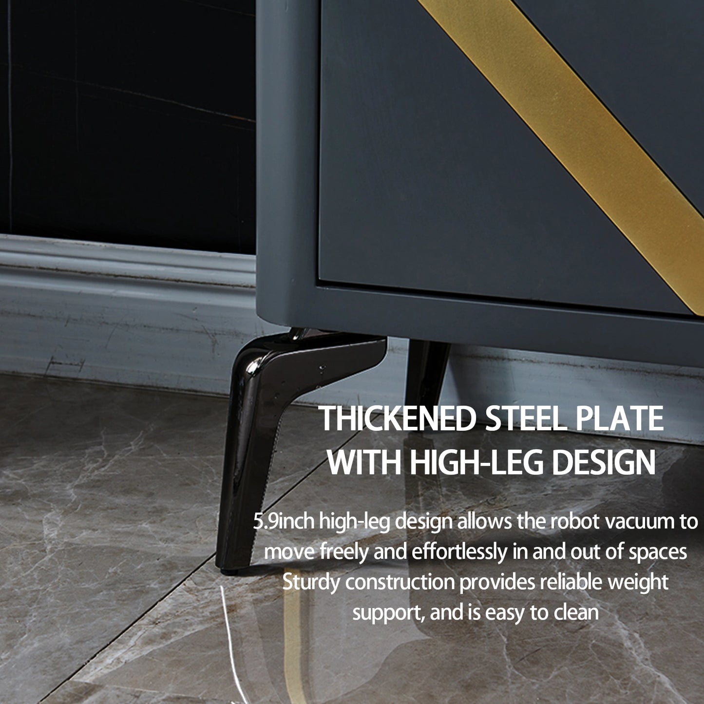 Aihm-Lon Freestanding Electric Fireplace Includes Grey Stripe Design 71”-79”