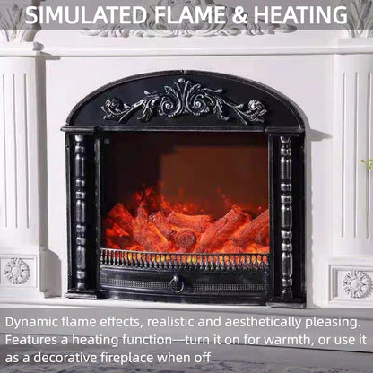 Aihm-Lon Simple Electric Fireplace with Mantel Includes Birdcage Firebox 47”