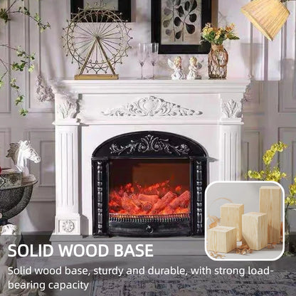 Aihm-Lon Simple Electric Fireplace with Mantel Includes Birdcage Firebox 47”