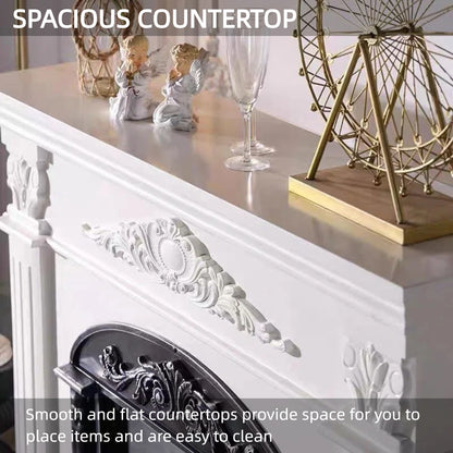 Aihm-Lon Simple Electric Fireplace with Mantel Includes Birdcage Firebox 47”