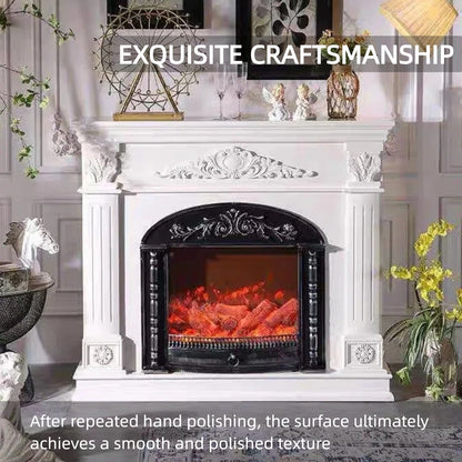 Aihm-Lon Simple Electric Fireplace with Mantel Includes Birdcage Firebox 47”