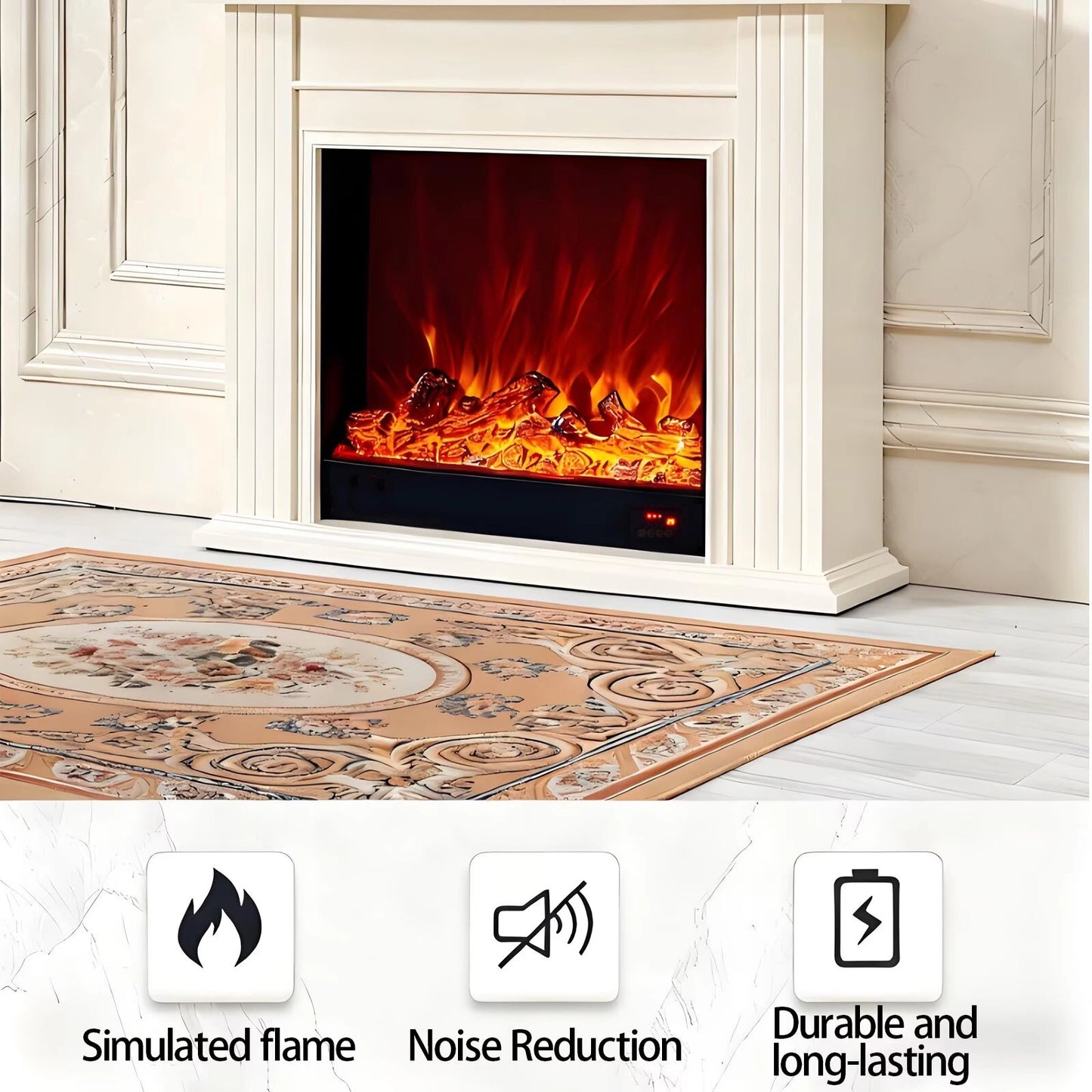 Aihm-Lon Minimalist Electric Fireplace Includes Simple Line Design 39”-79”