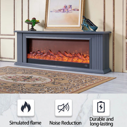 Aihm-Lon Minimalist Electric Fireplace Includes Simple Line Design 39”-79”