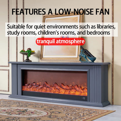 Aihm-Lon Minimalist Electric Fireplace Includes Simple Line Design 39”-79”