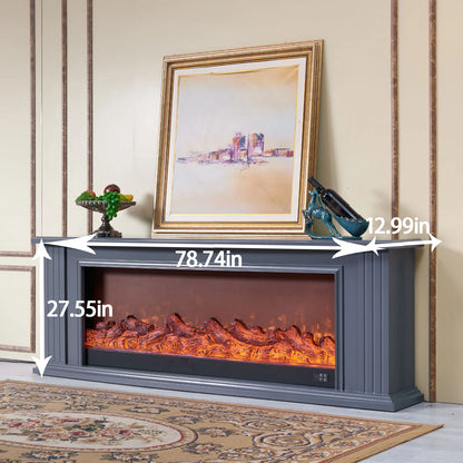 Aihm-Lon Minimalist Electric Fireplace Includes Simple Line Design 39”-79”