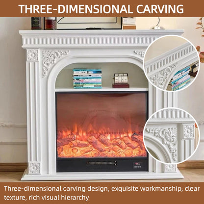 Aihm-Lon Electric Fireplace Includes Arched Frames & 3D Carved 39”-59”