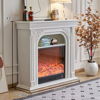 Aihm-Lon Electric Fireplace Includes Arched Frames & 3D Carved 39”-59”
