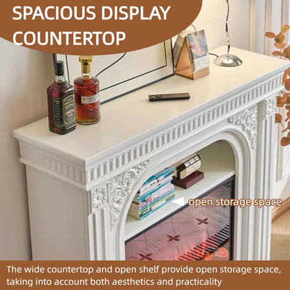 Aihm-Lon Electric Fireplace Includes Arched Frames & 3D Carved 39”-59”