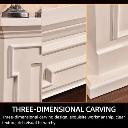 Aihm-Lon Modern Electric Fireplace with Mantel Includes White Polygonal Line 59”