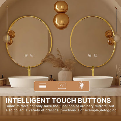 68"Floating Bathroom Vanity with Double Sinks Includes Irregular Mirrors