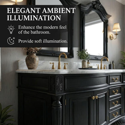 72"-96"Large Black Bathroom Vanity with Carved Ornate Design